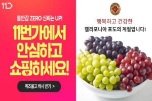 Read more about the article 8월 9일 캐시워크, 11번가 안심쇼핑 빠른정산 캘리포니아 포도